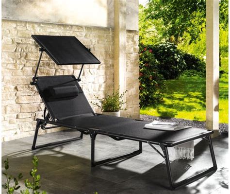 Livarno Home Chaise Longue En Aluminium Noir Anthracite Bol