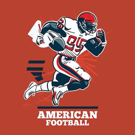 Plantilla de logotipo de fútbol americano de diseño vectorial Vector