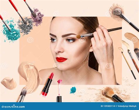 Beauty Collage Faces Of Women Fashion Photo Stock Photo Image Of