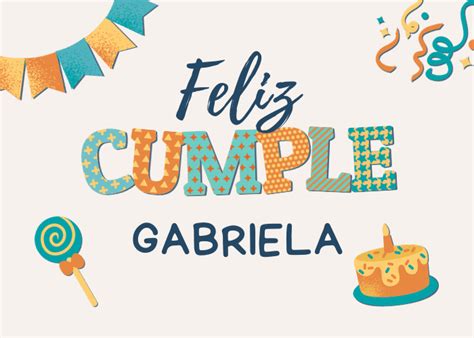 Feliz cumpleaños Gabriela Adornos para Cumple