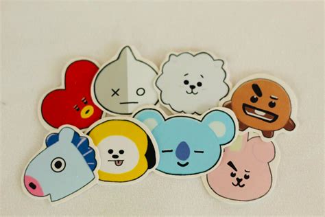 Bt21 stickers/ laptop Stickers/ Planner Stickers/ waterproof | Etsy