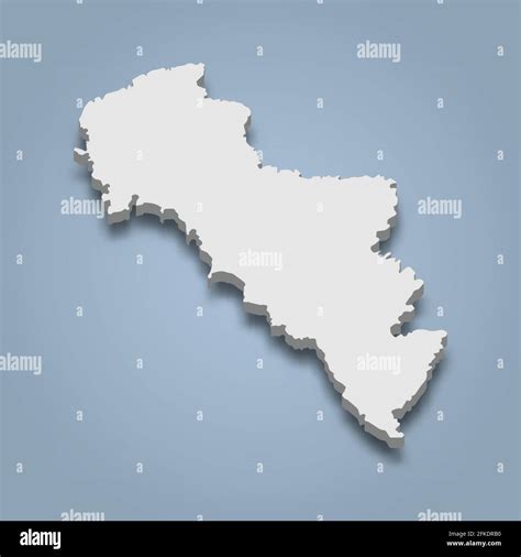 D Isometric Map Of Andros Is An Island In Greece Isolated Vector