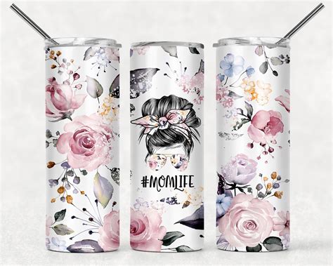 Floral Mom Life Tumbler Momlife Mom Life Tumbler 20oz Etsy