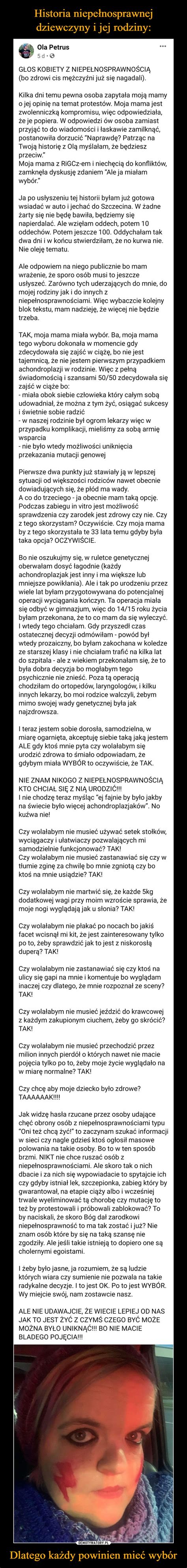 Historia niepełnosprawnej dziewczyny i jej rodziny Dlatego każdy