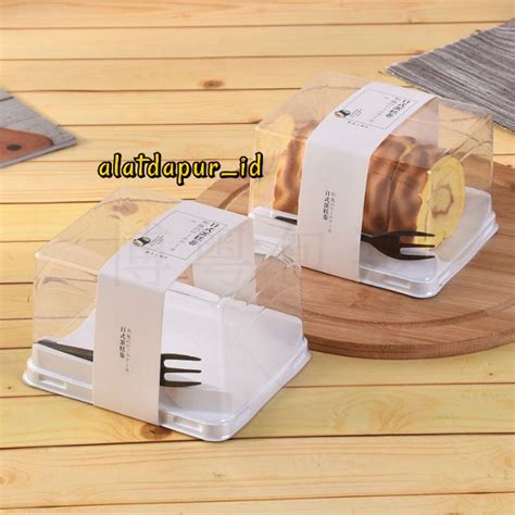 Jual 10pcs Korean Dessert Tray Roll Cake Premium Box Mika Bolu Gulung