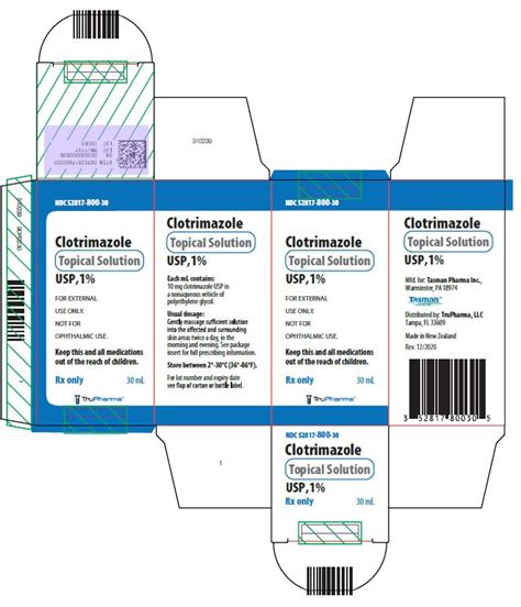 Clotrimazole Topical Solution Usp Trupharma Llc Fda Package Insert