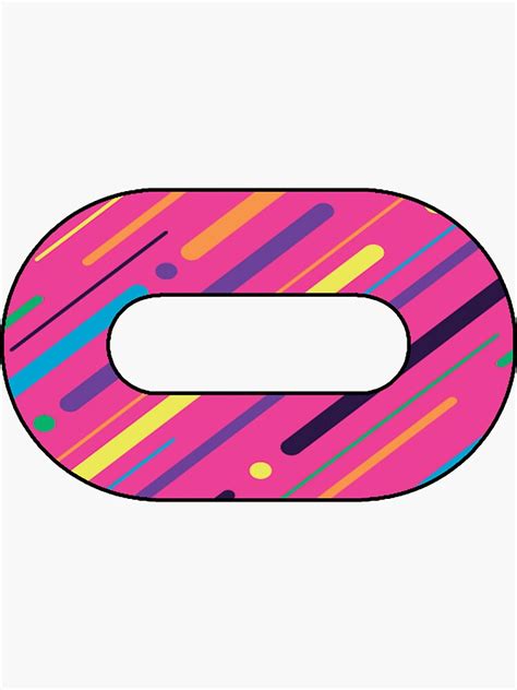 Retro Pink Neon Oculus Logo Sticker By Vrstickers Redbubble