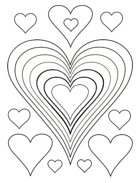 Rainbow Heart Colouring Poster Rooftop Post Printables