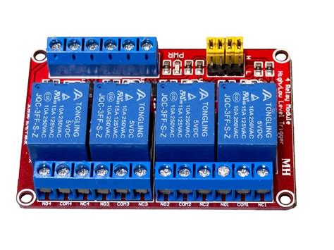 Relais Modul 4 Kanal 5V DC Hoch Niedrig Pegel für Arduino Kaufen