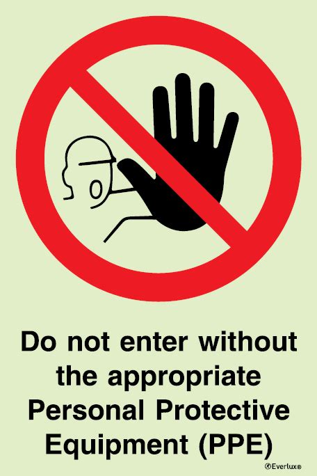 Do Not Enter Without The Appropriate Personal Protective Equipment Ppe