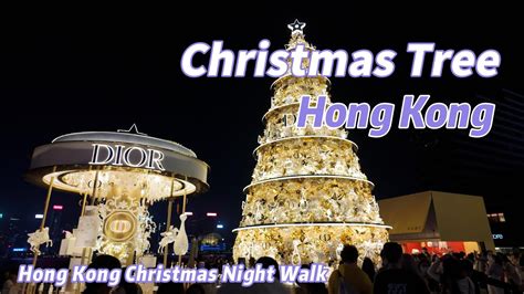 Hong Kong Christmas Night Walk In Tsim Sha Tsui Khdr Youtube