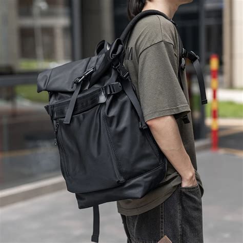 Sac Dos Pour Hommes Sacoche D Contract E Simple Noir Grande