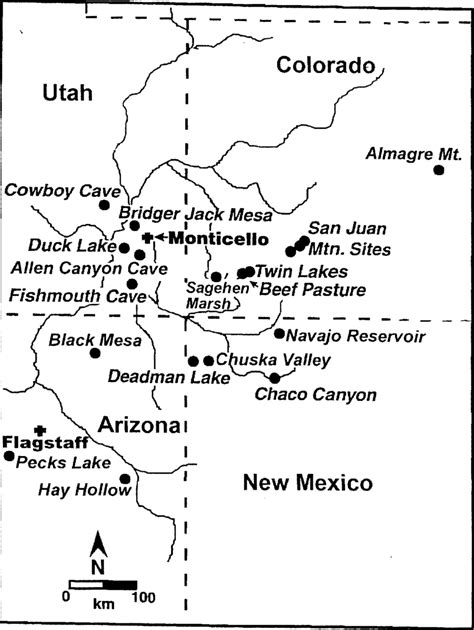 Map Of Four Corners Area 47 Off Gt