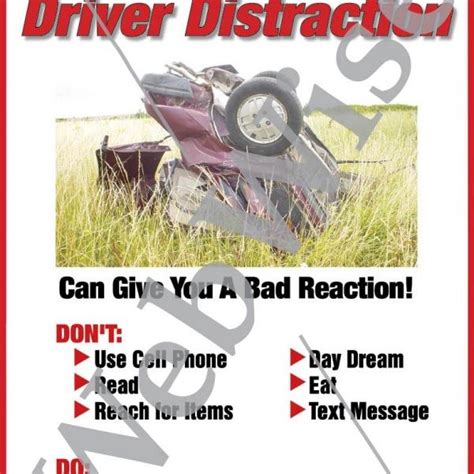 Stop Driver Distraction Poster Riskwise