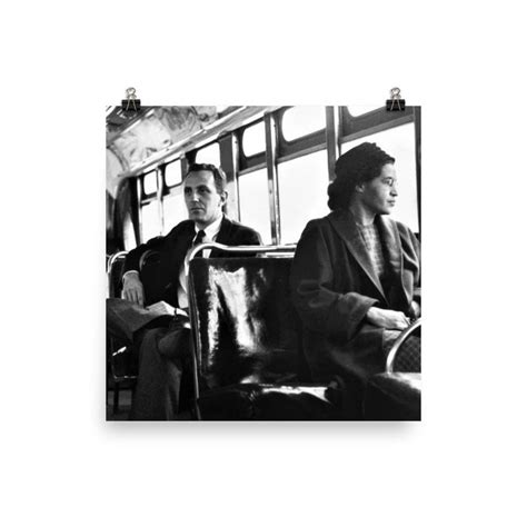 Rosa Parks Riding A Bus Poster Print Etsy