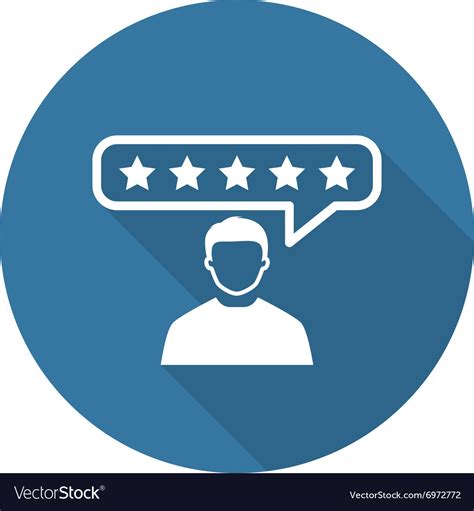 Customer reviews icon flat design Royalty Free Vector Image