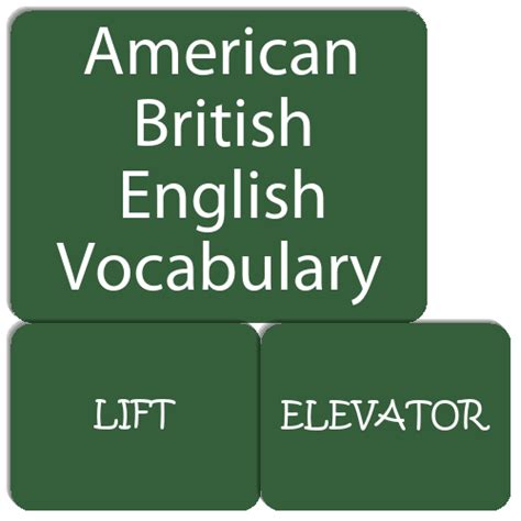 American British English Vocabulary - Match The Memory