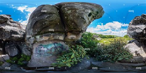 360° view of Exploring a boulder field - Alamy