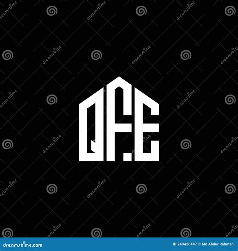 Design Do Logotipo Da Letra Qfe Em Fundo Preto Conceito De Logotipo De