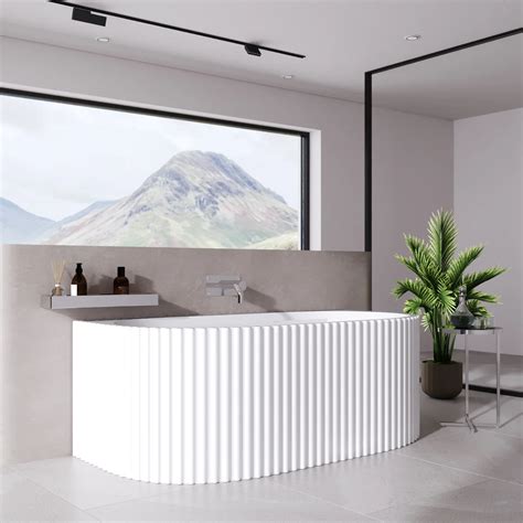 Premier 1700mm Fluted Back to Wall Bath | Carlisle DIY - Goole