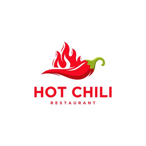 Hot Chili Logo Design Vector Fire Chili Logo Symbol Spice Food Restaurant Symbol Icon