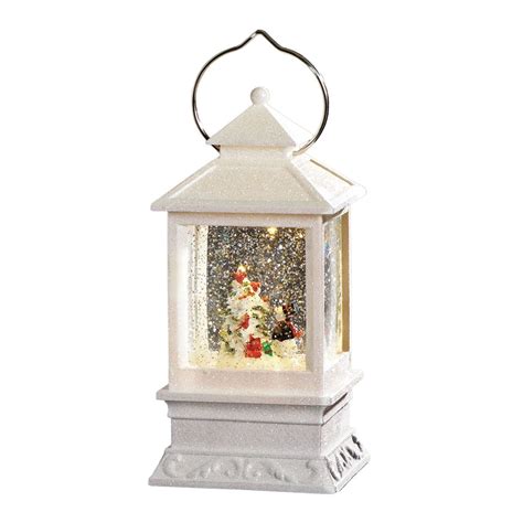 Roman Swirl Snowman Lantern Lighted