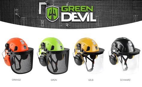 Green Devil Casco Protettivo Per Motosega Protezione Forestale Casco