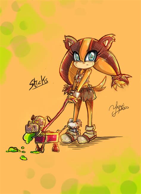 Sticks The Jungle Badger And Buster Sonic Boom By Yamimana On Deviantart