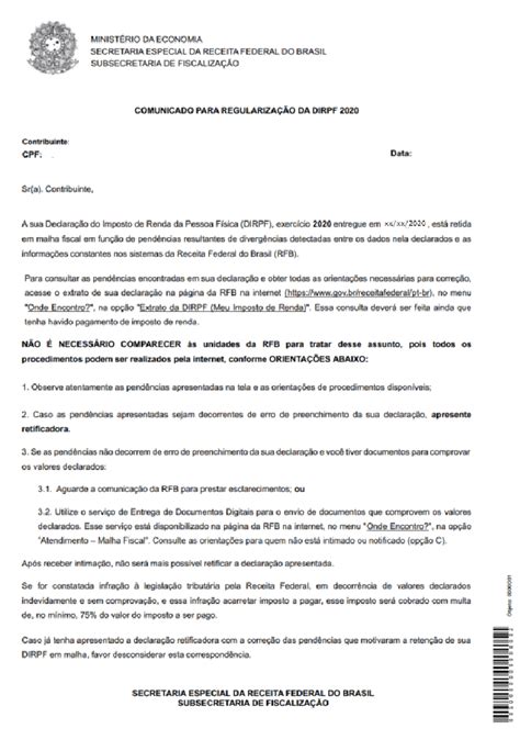 Receita começa hoje avisar quem caiu na malha fina para regularização