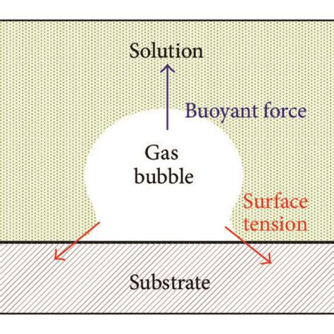 Schematic Representation Of A Gas Bubble Attached To A A Flat Surface