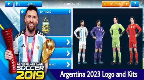 DLS 19 Argentina Logo And Kits 2023 Dream League Soccer 2019 YouTube