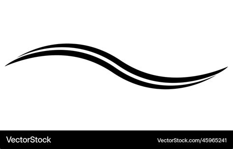 Double Curve Wave Simple Water Swoosh Royalty Free Vector