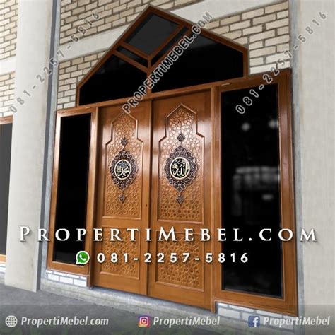 Pintu Masjid Jati Ukiran Mewah Mebel Jepara Properti Mebel