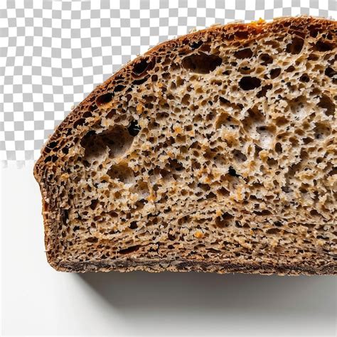 Premium Psd A Slice Of Bread With Seeds On It And A Hole In The Middle