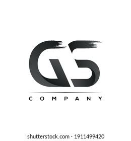 Gs Brush Letter Logo Design Vector Stock Vector Royalty Free