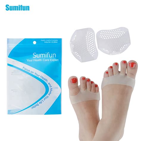 1pair Silicone Heel Pads Soft Forefoot Half Yard Pad Invisible High Heel Shoes Slip Resistant