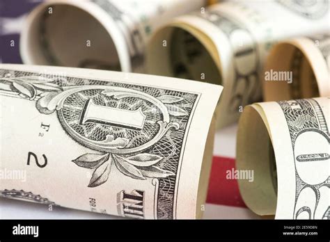 American flag and dollar banknotes Stock Photo - Alamy