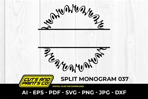 Wedding Split Monogram 037 SVG PNG Graphic by Cuts and Prints Co ...