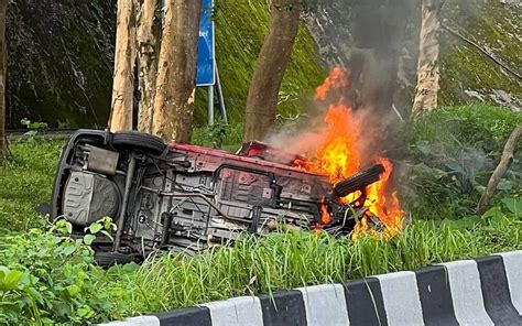 Taxi driver dies after high-speed crash and flips on side in Sai Kung ...