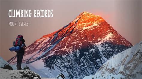 Climbing Records on Mount Everest (8850 m) | PPT | Free Download