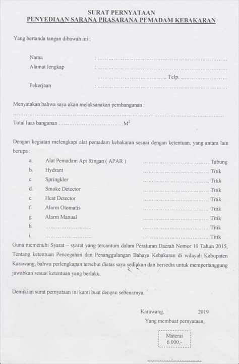 Contoh Surat Permohonan Atau Surat Pernyataan Peserta Ptsl Surat