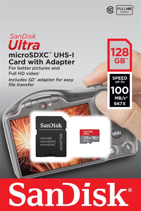 Sandisk Microsdxc Gb Ultra Mb S C Uhs I Ad Sdsquar G