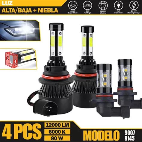 Kit Luces Led Luz Alta Baja Niebla Para Ford Cuotas Sin Inter S