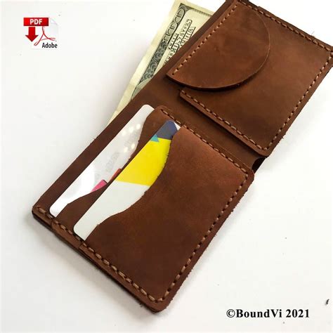 Pdf Wallet Leather Pattern Bifold Leather Pattern Template Wallet