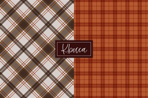 Fall Plaid Background Patterns Seamless