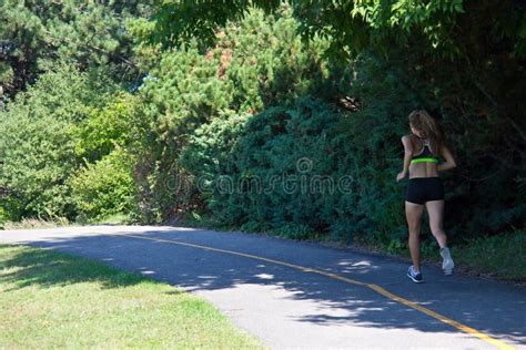 Young Fit Woman Running for Fitness Stock Photo - Image of healthy ...