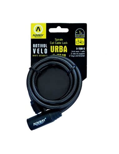 ANTIVOL SPIRALE URBA Ø8 mm AVEC SUPPORT AUVRAY