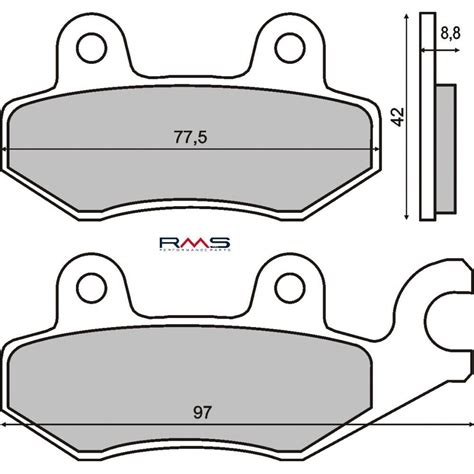 Brems Beläge Belag RMS Typ S23 für Kymco Spacer 125 Sh25aa BET WIN