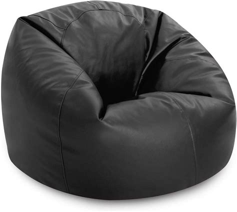 Bean Bag Bazaar Poltrona Sacco XL Con Pannelli Eco Pelle Nero 85cm X