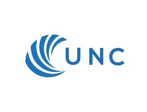 UNC letter logo design on white background. UNC creative circle letter ...